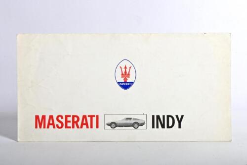 MASERATI: A 1970 Maserati Indy sales brochure