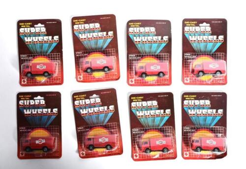 SUPER WHEELS: Eight SUPER WHEELS 'MARTINI' delivery vans in red by SZE TOY