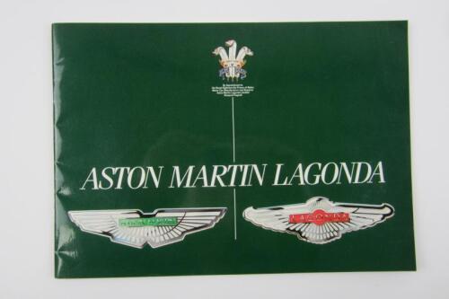 ASTON MARTIN/LAGONDA: An original 1984 Aston Martin/Lagonda sales brochure.