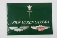 ASTON MARTIN/LAGONDA: An original 1984 Aston Martin/Lagonda sales brochure.