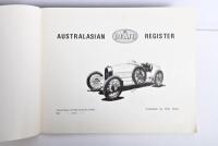 BUGATTI: A 1974 edition of 'AUSTRALASIAN BUGATTI REGISTER' softcover book. Compiled and signed by Bob King - 2