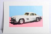 MERCEDES-BENZ: Two Mercedes-Benz related items. Large 1970 Mercedes-Benz MUSEUM poster & 'The SL-Edition' folio containing pictures by Hans Liska and Andy Warhol - 3