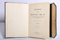 BENTLEY: An original 1950 'Handbook For Bentley MK.VI WITH INSTRUCTIONS FOR RUNNING AND MAINTENANCE - Number X' - 2