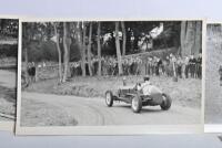 E.R.A: Nine period original black and white images of the ex - Gerrard E.R.A of J.T.Stuart competing at various hill climb events. Prescott 1956 - 6