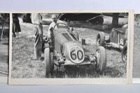 E.R.A: Nine period original black and white images of the ex - Gerrard E.R.A of J.T.Stuart competing at various hill climb events. Prescott 1956 - 8