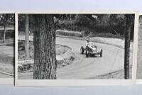 E.R.A: Nine period original black and white images of the ex - Gerrard E.R.A of J.T.Stuart competing at various hill climb events. Prescott 1956 - 9