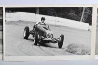 E.R.A: Nine period original black and white images of the ex - Gerrard E.R.A of J.T.Stuart competing at various hill climb events. Prescott 1956 - 10