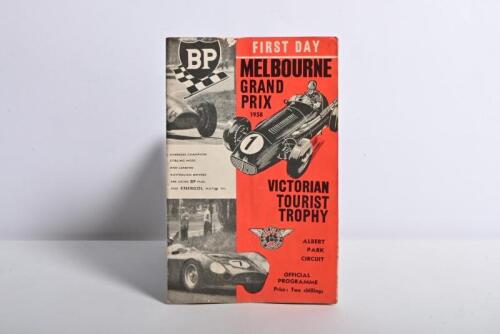 MELBOURNE GRAND PRIX: A 1958 'FIRST DAY MELBOURNE GRAND PRIX' Official Programme