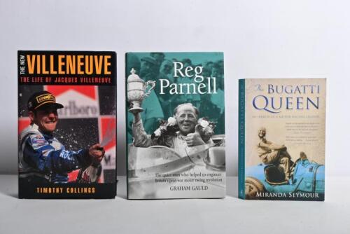 RACE DRIVERS: A group of three books detailing various racing drivers. 'Reg Parnell' hardcover book by Graham Gauld