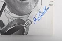 GRAND PRIX: 'THE GRAND PRIX DRIVERS' softcover book. Book signed by 10 World Champions and 5 Grand Prix winners. Signatures include Juan Manuel Fangio, Denis Hulme, Alan Jones, Rene Arnoux, Stirling Moss & Patrick Tambay. Superb signature set - 9