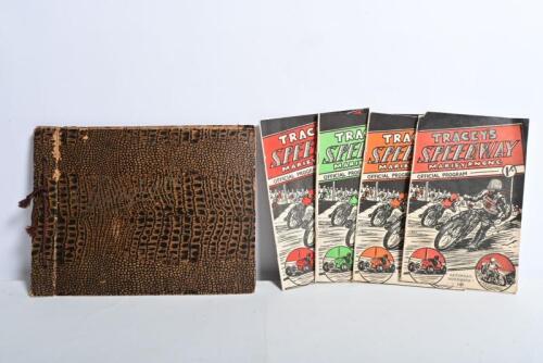 SPRINT CARS: A collection of vintage items related to "TRACEY'S SPEEDWAY, MARIBYRNONG". Photo Album & Official Programs for 1953 & 1954