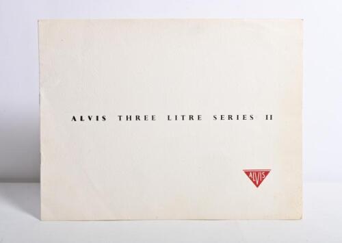 ALVIS: An original 'Alvis Three Litre Series II' colour sales brochure