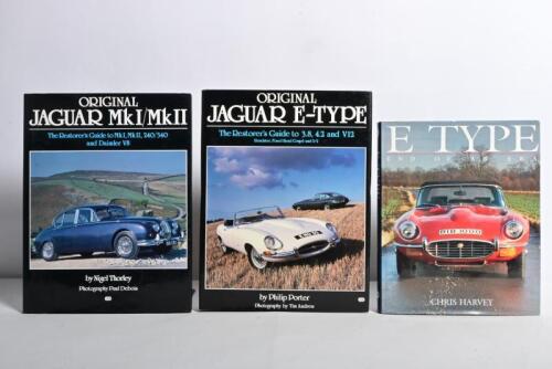 JAGUAR: Three Jaguar related books. 'ORIGINAL JAGUAR MkI/MkII' by Nigel Thorley & 'ORIGINAL JAGUAR E TYPE' by Philip Porter