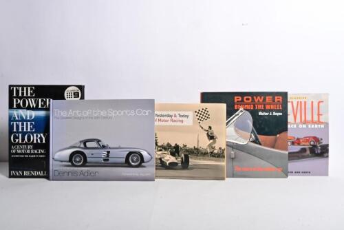 MOTORING/MOTOR RACING: Five hardcover books detailing motoring and motor racing. 'The Art of the Sportscar - The Greatest Designs of the 20th Century' by Dennis Adler