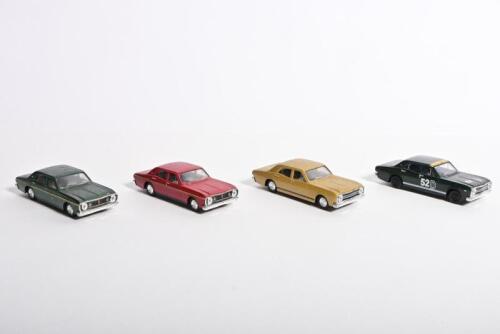 FORD: Four 1:43 scale TRAX Ford Falcon models. XR & XT models. 1967 Bathurst winning Ford Falcon Falcon XR GT