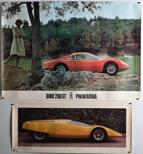 FERRARI: Two Ferrari posters. Original 206 Dino Pininfarina poster & 1970 Automobile Quarterly poster of the Ferrari 512 S
