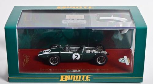 BRABHAM: A 1:43 scale BIANTE Cooper T53 1960 BELGIAN GRAND PRIX WINNER as raced to victory by Sir Jack Brabham. Limited Edition 0008/1500