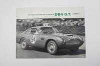 DB4 GT: An original Aston Martin DB4 GT sales brochure.