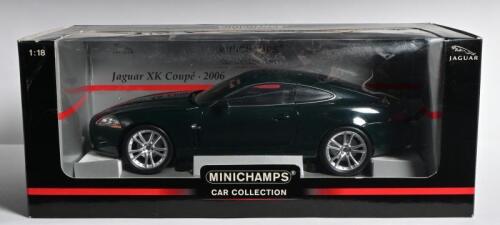 JAGUAR: A 1:18 scale MINICHAMPS 2006 JAGUAR XK COUPE. British Racing Green