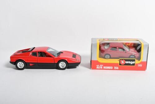 ITALIAN CARS: Two Bburago models in various scales. 1:24 scale Ferrari BB512