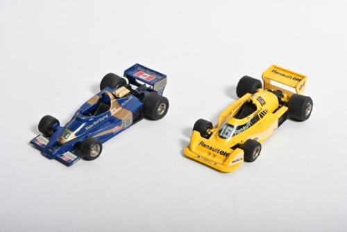 EIDAI GRIP F1: Two Eidai Grip F1 models in 1:43 scale. Renault RS01 & Wolf WR-1