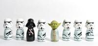 STAR WARS: A collection of eight&nbsp;Star Wars, bottle figures including Darth Vader, Yoda and six Storm Troopers