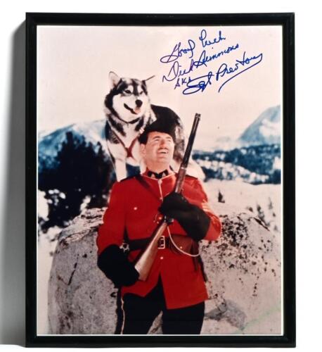 SERGEANT PRESTON OF THE YUKON: A colour framed picture of Dick Simmons from 'Sergeant Preston of the Yukon' autographed by Dick Simmons