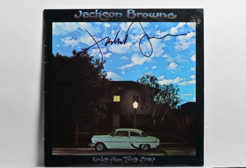 JACKSON BROWNE: A Jackson Browne 'Late for the sky' vinyl album autographed by Jackson Browne on album cover