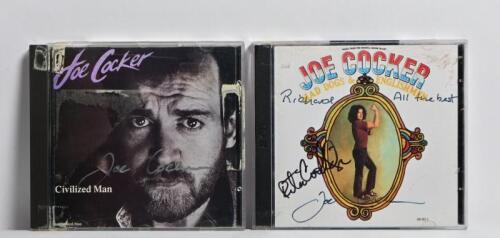 JOE COCKER: Two Joe Cocker CDs 'Civilised Man' autographed on cover and 'Mad Dogs & Englishmen' personally inscribed and signed on cover