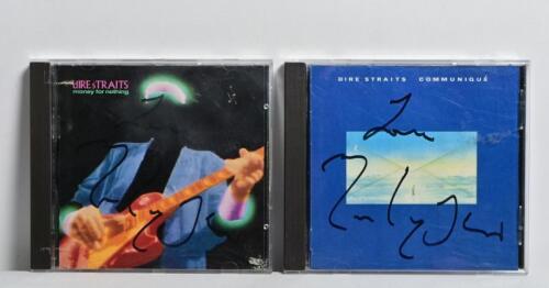 DIRE STRAITS: Two Dire Straits CDs 'Communique' and 'Money For Nothing' autographed on covers