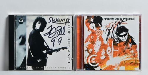TONY JOE WHITE: Two Tony Joe White CDs 'The Path of a decent groove' and 'The Heroines' autographed on covers