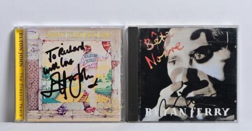 ELTON JOHN/ BRYAN FERRY: Two autographed CDs, Elton John 'Goodbye Yellow Brick Road' and Bryan Ferry 'Bete Noire'. Elton John personally inscribed and signed