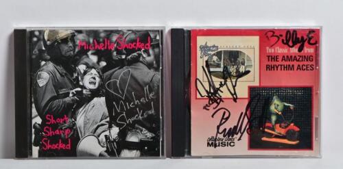 MICHELLE SHOCKED/ THE AMAZING RHYTHM ACES: Two CDs 'The Amazing Rhythm Aces' and 'Michelle Shocked Short Sharp Shocked' autographed on covers