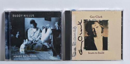 GUY CLARK/BUDDY MILLER: Two CDs Buddy Miller 'Midnight and Lonesome' and Guy Clark 'Boats to Build' both autographed on cover, Guy Clark personally inscribed and signed