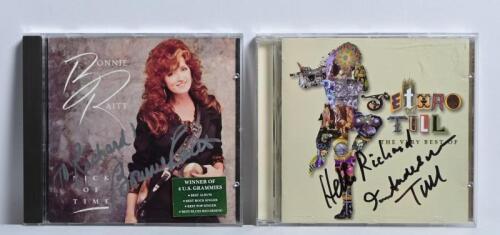 JETHRO TULL/BONNIE RAITT: Two CDs Jethro Tull 'The Very Best Of' and Bonnie Raitt 'Nick of Time' both personally inscribed and signed on cover