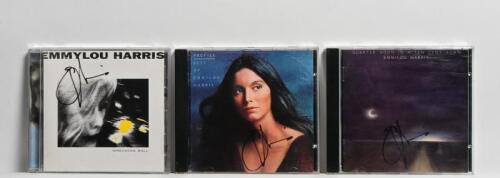 EMMYLOU HARRIS: Three CDs by Emmylou Harris 'Wrecking Ball', 'Quarter Moon in a Ten Cent Town' and the 'Best of EmmyLou Harris' all autographed on cover