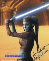 STAR WARS: A Star Wars Celebration II picture card of Aayla Secura autographed by Amy Allen with numbered COA