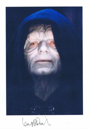 STAR WARS: A colour picture of Sheev Palpatine, autographed by Ian Mcdiarmid