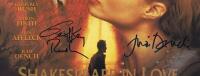 SHAKESPEARE IN LOVE: A colour 'Shakespeare In Love' double sided movie pamphlet autographed by Geoffrey Rush and Judi Dench on cover. - 2