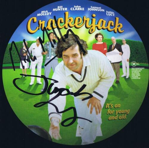CRACKER JACK: A colour fold out 'Crackerjack' movie pamphlet autographed on front by Mick Molloy and Judith Lucy.