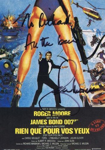 JAMES BOND: A James Bond 007 post card signed by Roger Moore. Personalised "To Richard"