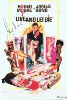 JAMES BOND: A "Live and Let Die" post card, autographed by Roger Moore