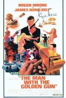 JAMES BOND: A "The Man With The Golden Gun" post card autographed by Roger Moore