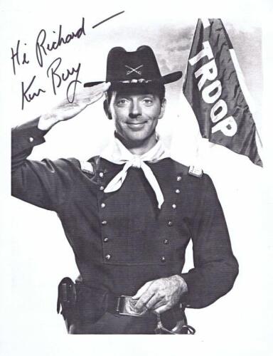 F TROOP: A black and white picture of Ken Berry as 'Captain Wilton Parmenter', autographed 'To Richard' by Ken Berry
