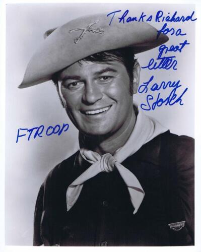 F TROOP: A black and white portrait of Larry Storch as Corporal Randolph Agarn, personally inscribed and signed by Larry Storch