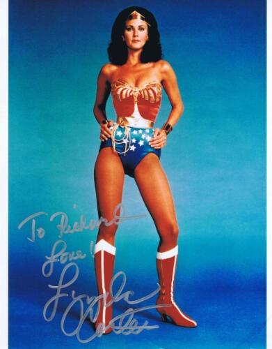 WONDER WOMAN: A colour picture of Lynda Carter as 'Wonder Woman' personally signed and inscribed by Lynda Carter