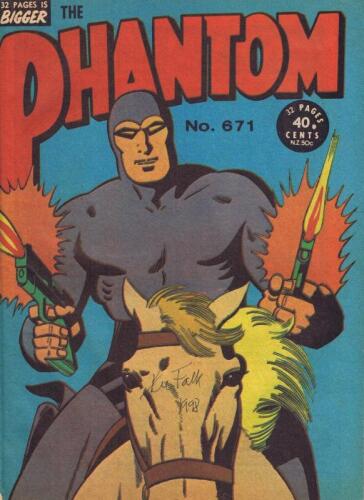 THE PHANTOM: A 1979 'The Phantom' No 671 Comic book autographed by Lee Falk