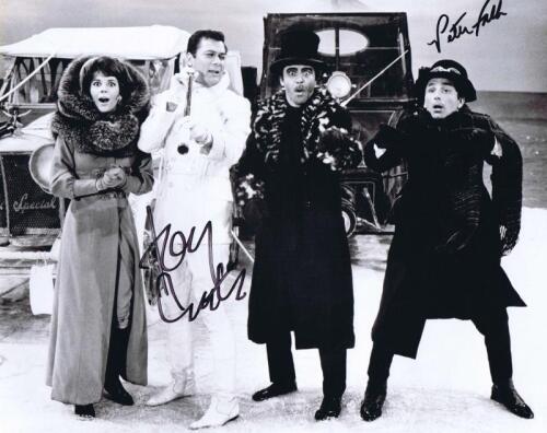 THE GREAT RACE: A black and white picture from 'The Great Race' film, autographed by Peter Falk and Tony Curtis