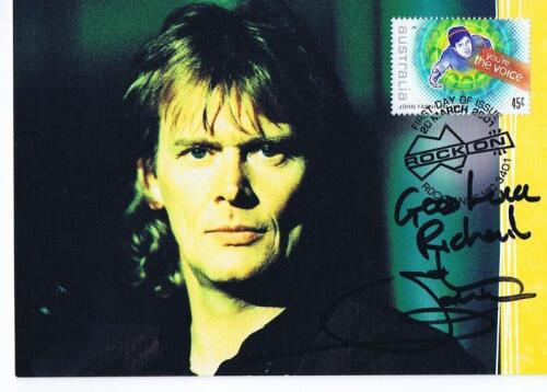 FARNHAM: An Australia Post First Day cover featuring John Farnham. Front of postcard signed by John Farnham