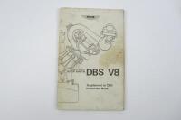 DBS: An original Aston Martin DBS V8 Supplement to DBS Instruction Book.